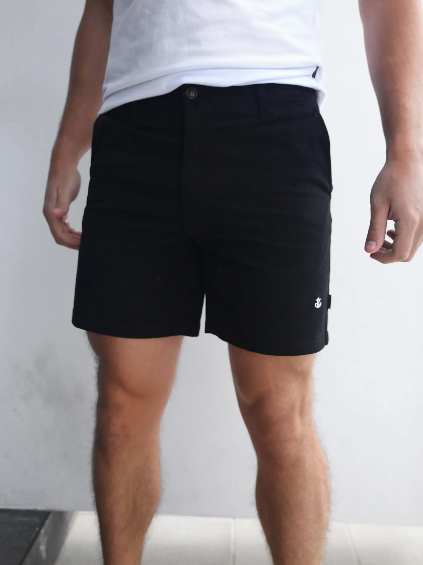 Stretch Chino Shorts - Black