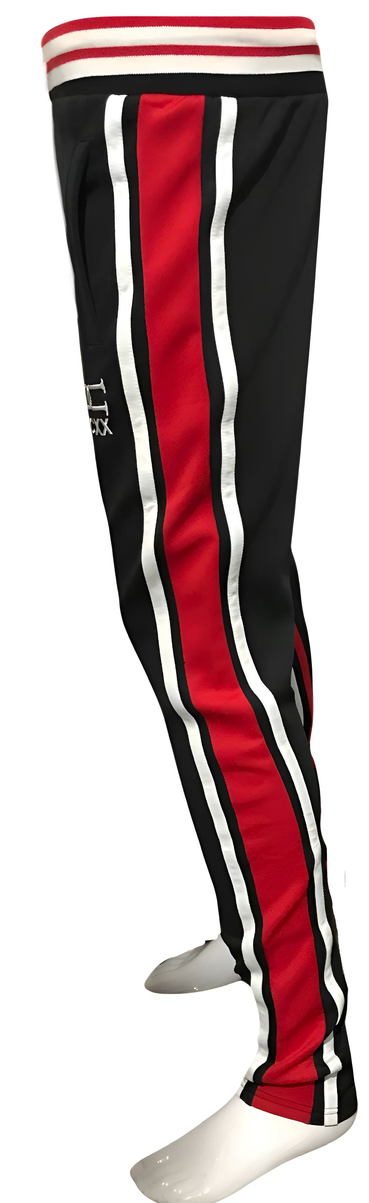 ^UCXX^ (BLACK-MULTI) TRACK PANTS (ANKLE ZIPS)