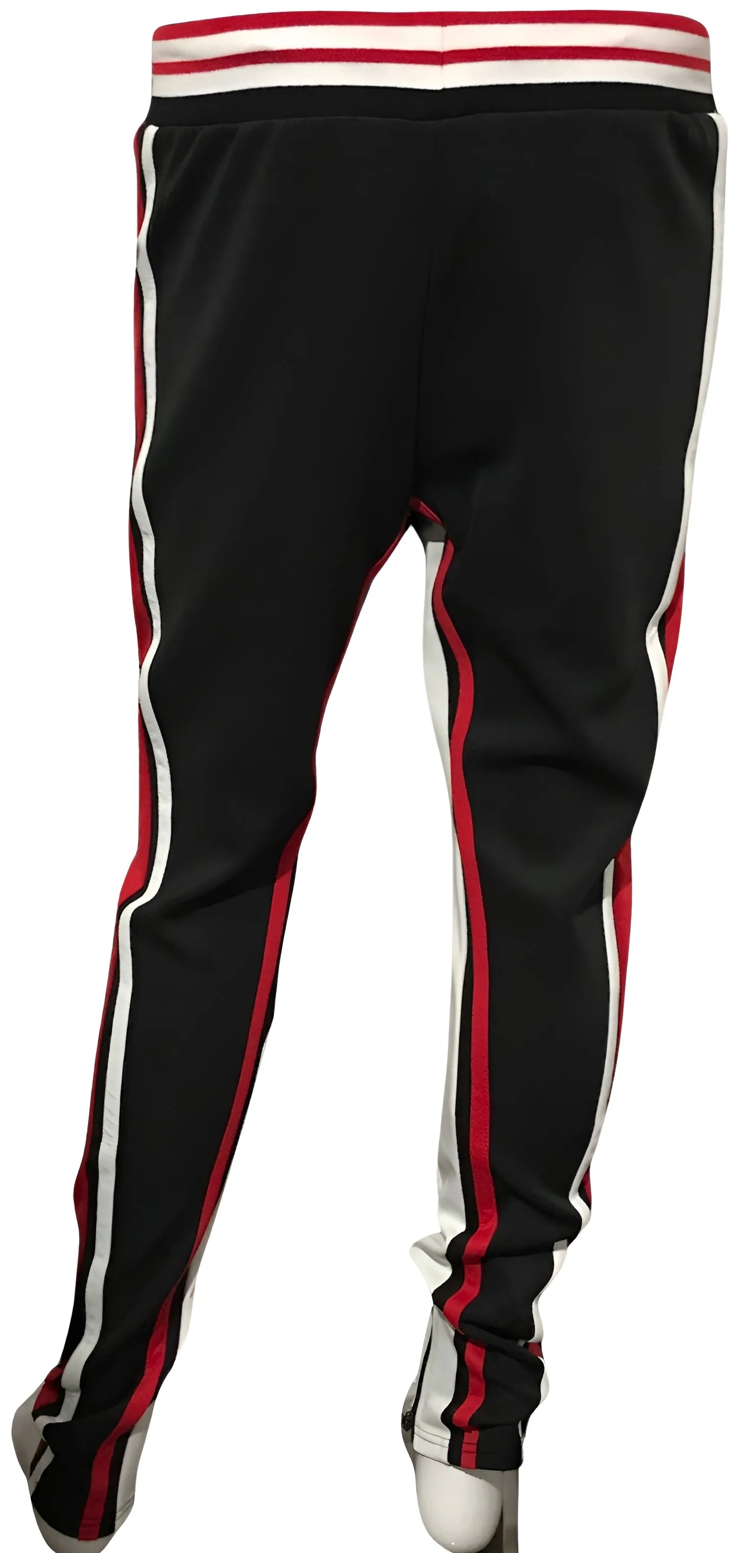 ^UCXX^ (BLACK-MULTI) TRACK PANTS (ANKLE ZIPS)