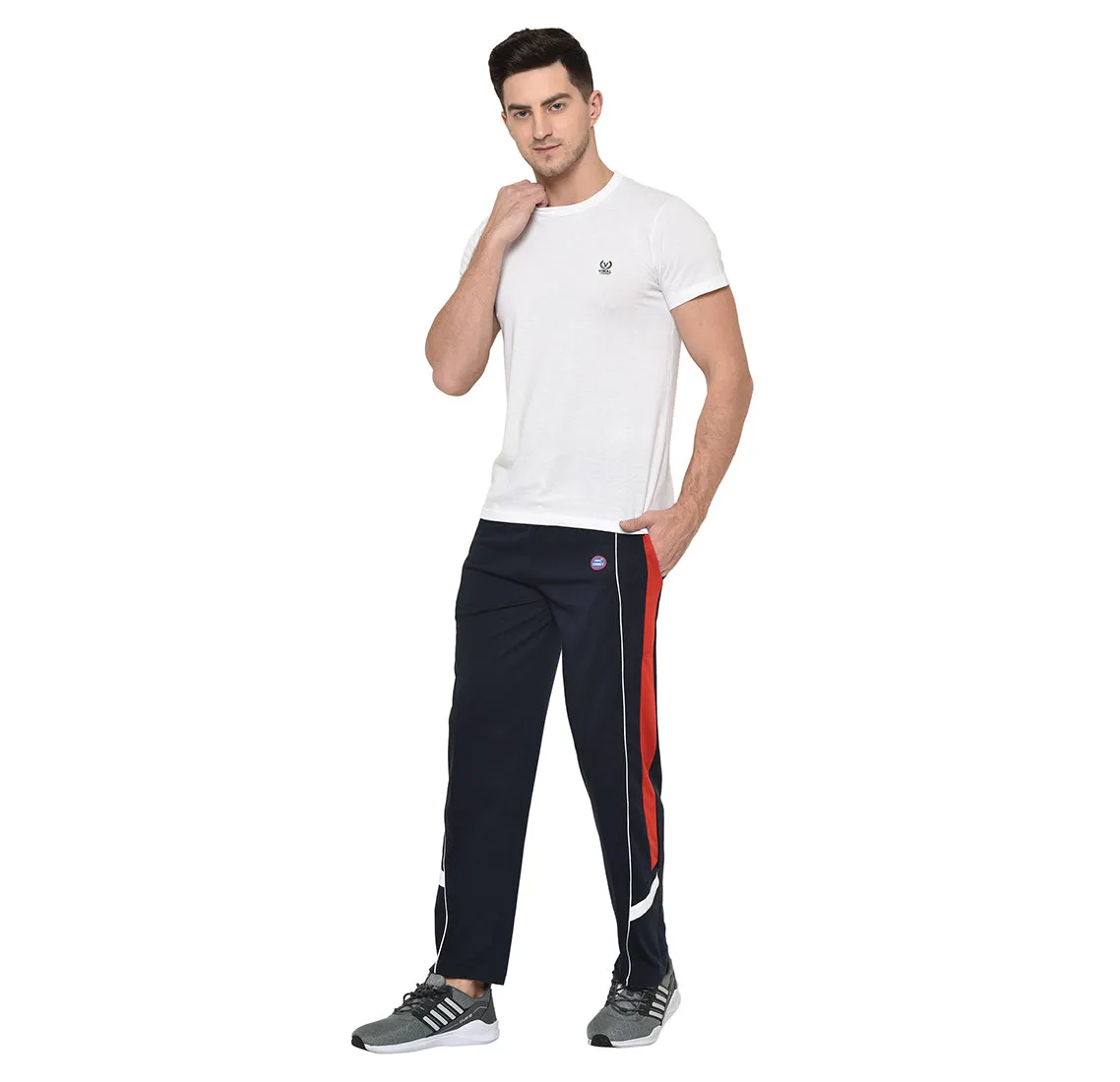 Vimal Jonney Dark Blue Cotton Trackpant For Men's