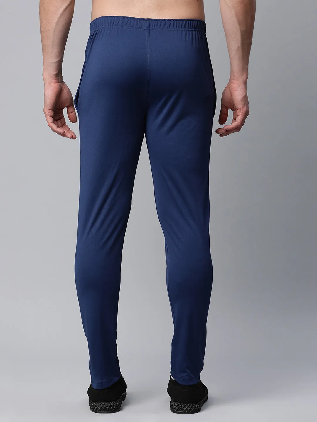 Vimal Jonney Dryfit Polyster Lycra Solid Blue Trackpant for Men