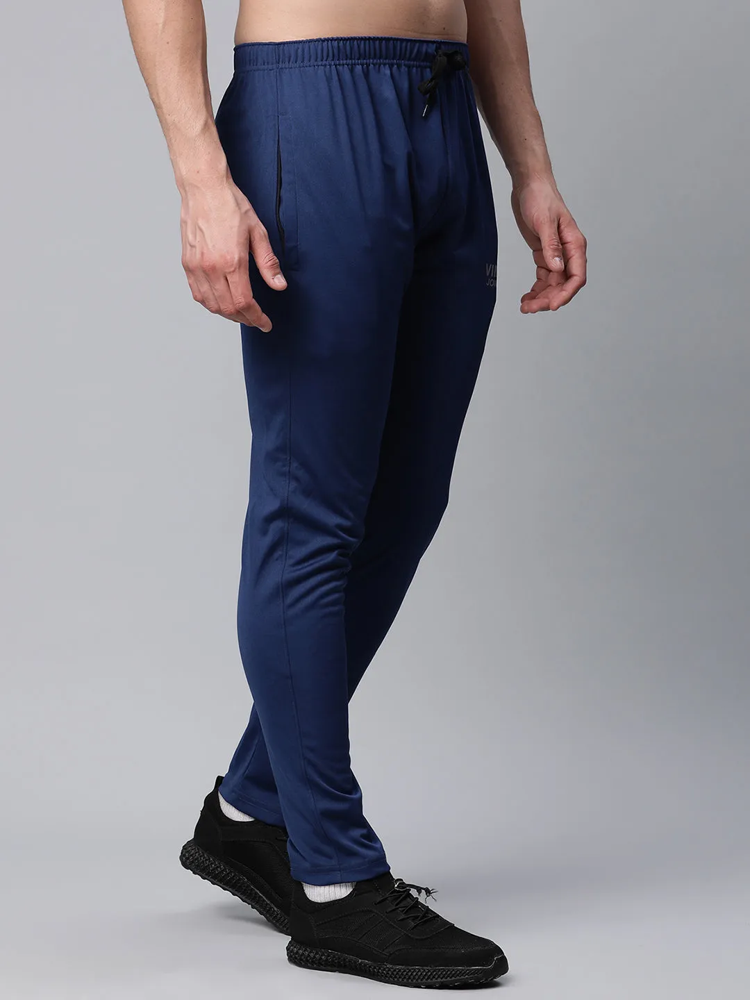 Vimal Jonney Dryfit Polyster Lycra Solid Blue Trackpant for Men