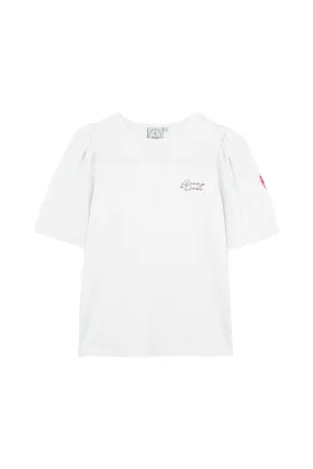 White with Rainbow Lurex Logo T-shirt