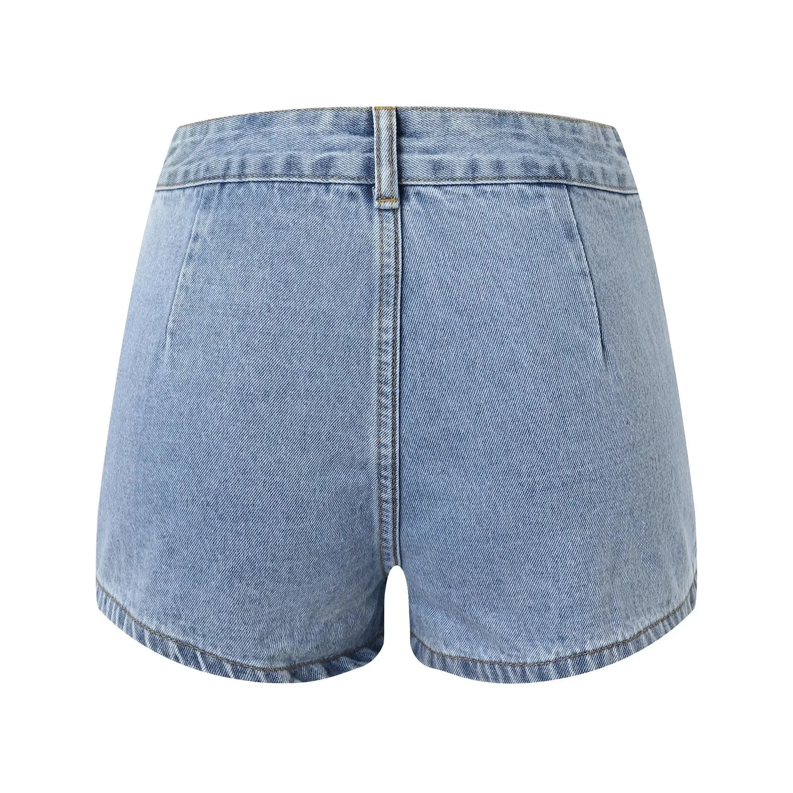 Women Fashion Denim Skort Rave Street Wrap Irregular Skinny Shorts Summer Jeans Skirt