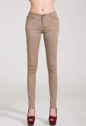 Women Skinny Jeans, Pencil Pants, Khaki