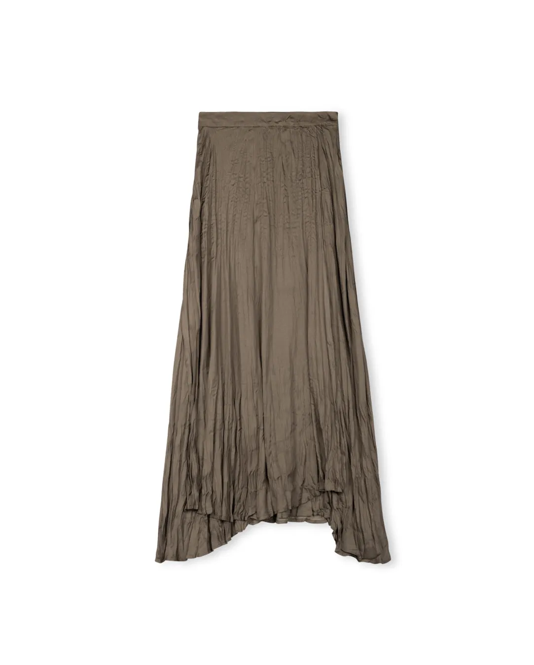 Wrinkle Wrap Asymmetrical Skirt